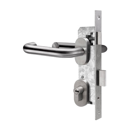 Pack 3 Cerraduras Embutidas Roma Puerta Abatir B35 Perfil Aluminio